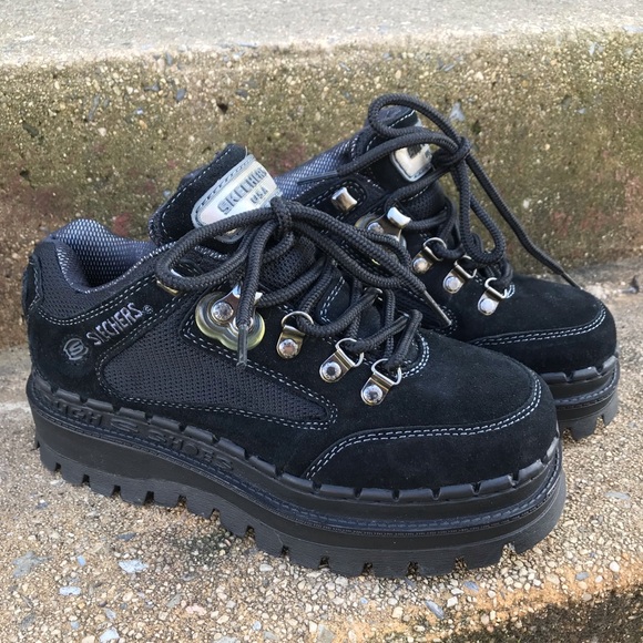 Sketchers Chunky Goth Grunge Shoes 